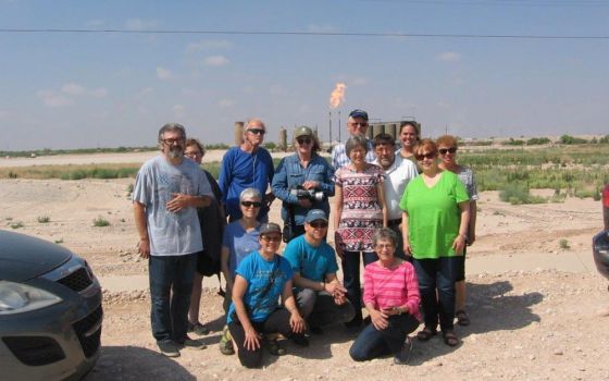 Environmental activists recently gather in the southeast New Mexico region, known as the Permian Basin, to assess problems related to methane pollution by a company apparently in violation of state law.
