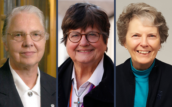 The inaugural recipients of LCWR's Lifetime Achievement Awards: from left, Sr. Amata Miller ; Sr. Helen Prejean; and Sr. Joyce Meyer (GSR composite/Photos courtesy of )
