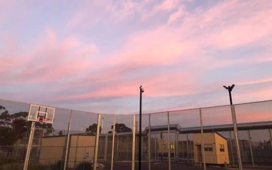 Photo shared with Sr. Rita Malavisi showing the sunrise from inside Melbourne Immigration Transit Accommodation, a detention center in Australia (Photo by a detainee)