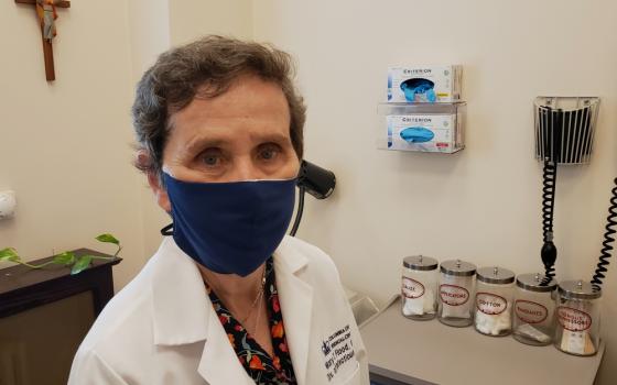 Dominican Sr. Mary Flood in her medical office in Blauvelt, New York. (GSR photo/Chris Herlinger)