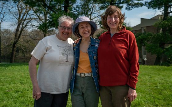 I stand alongside Sr. Kelly O'Mahony, left, of the Sisters of Charity of Nazareth, Kentucky, and Carolyn Cromer, director of ecological sustainability with the Sisters of Charity of Nazareth, two women who have been incredible mentors and friends of mine 