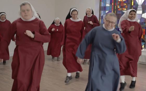 Members of the Redemptoristine Nuns of Dublin take part in the "Jerusalema" dance challenge at the Monastery of St. Alphonsus in north Dublin. (Courtesy of Sr. Lucy Conway)