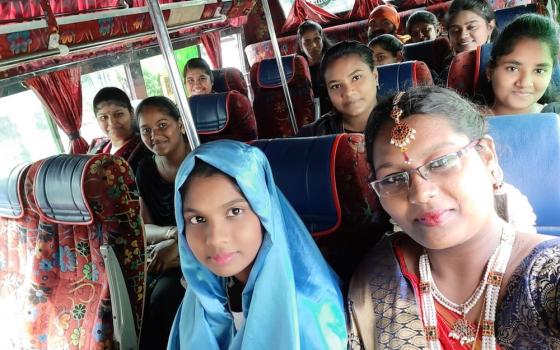 Youth from Our Lady of the Healer Church, in Karumandapam, after Mass (Robancy A. Helen)