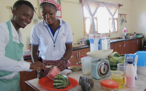 Students at the Missionary Sisters of the Holy Rosary's training school in Chipapa, Zambia, take their national exams in catering in November 2018. (GSR photo / Joyce Meyer)