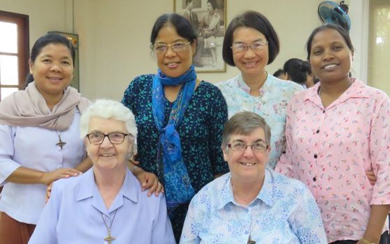 A representative group of the 2020 congregation chapter members of the Sisters of Our Lady of the Missions is pictured. From left to right, back row first: Rita Phyo, Myanmar; Molina Ritchil, Bangladesh, Pham Kim Phung, Vietnam; Anita Dungdung, India; Mar
