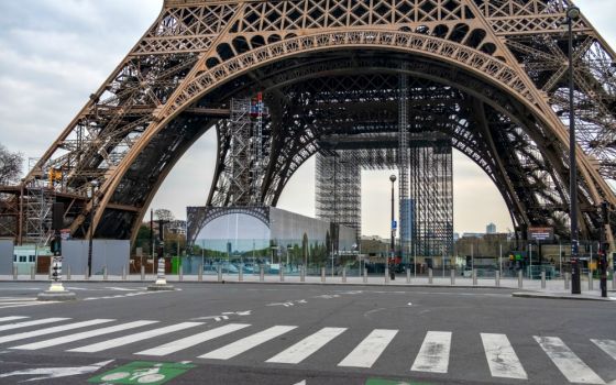 The Eiffel Tower is seen March 17 during the coronavirus lockdown in Paris. (Dreamstime/UlyssePixel)